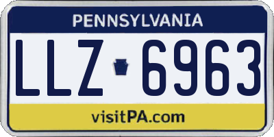PA license plate LLZ6963