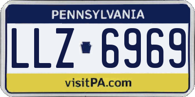 PA license plate LLZ6969