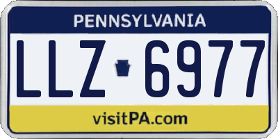 PA license plate LLZ6977