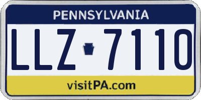 PA license plate LLZ7110