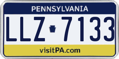 PA license plate LLZ7133