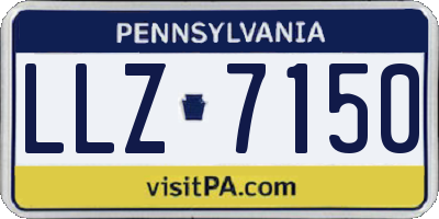 PA license plate LLZ7150