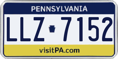 PA license plate LLZ7152