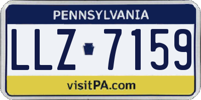 PA license plate LLZ7159