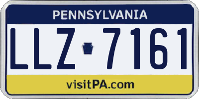 PA license plate LLZ7161