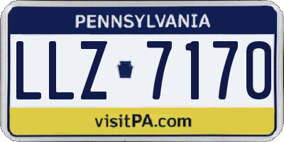 PA license plate LLZ7170