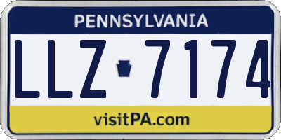 PA license plate LLZ7174