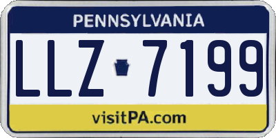 PA license plate LLZ7199