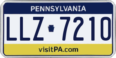 PA license plate LLZ7210