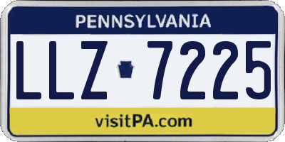 PA license plate LLZ7225