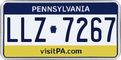 PA license plate LLZ7267