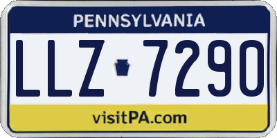 PA license plate LLZ7290