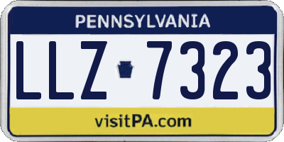 PA license plate LLZ7323