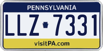 PA license plate LLZ7331