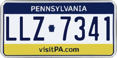 PA license plate LLZ7341