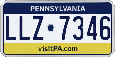 PA license plate LLZ7346