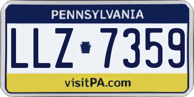 PA license plate LLZ7359