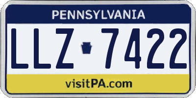 PA license plate LLZ7422