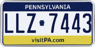 PA license plate LLZ7443