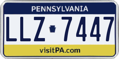 PA license plate LLZ7447
