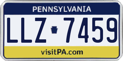 PA license plate LLZ7459