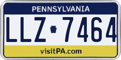 PA license plate LLZ7464