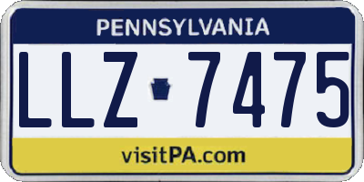 PA license plate LLZ7475
