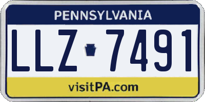 PA license plate LLZ7491