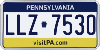 PA license plate LLZ7530