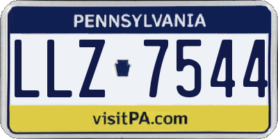PA license plate LLZ7544