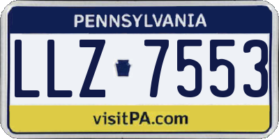 PA license plate LLZ7553