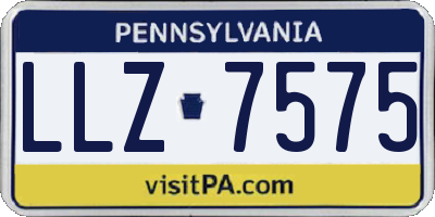 PA license plate LLZ7575