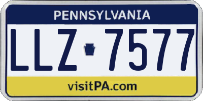 PA license plate LLZ7577