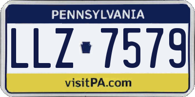 PA license plate LLZ7579