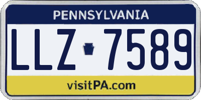 PA license plate LLZ7589