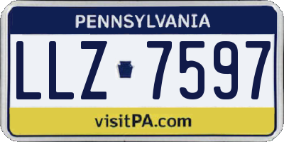 PA license plate LLZ7597