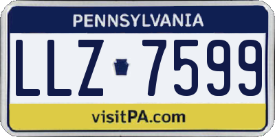 PA license plate LLZ7599