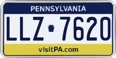PA license plate LLZ7620