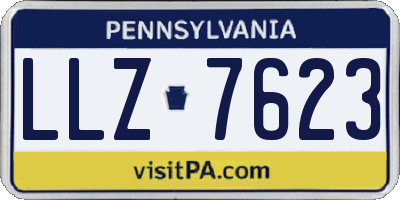 PA license plate LLZ7623