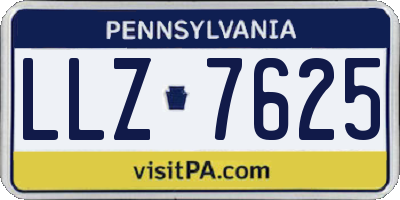 PA license plate LLZ7625