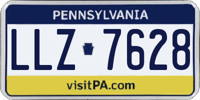 PA license plate LLZ7628