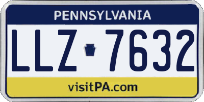 PA license plate LLZ7632