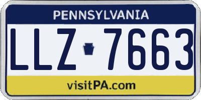 PA license plate LLZ7663