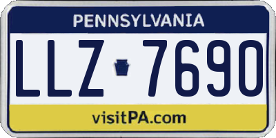 PA license plate LLZ7690