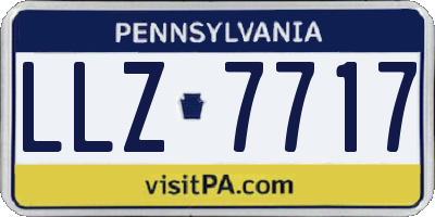 PA license plate LLZ7717