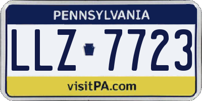 PA license plate LLZ7723