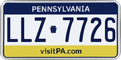 PA license plate LLZ7726