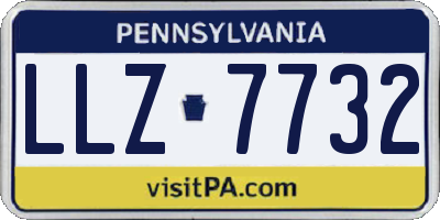 PA license plate LLZ7732