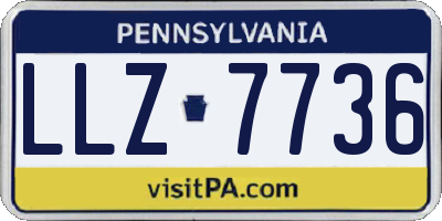 PA license plate LLZ7736