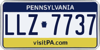 PA license plate LLZ7737